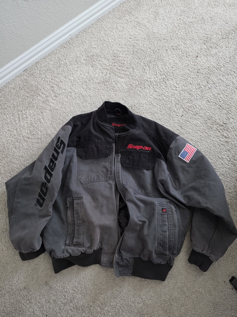 Snap On Men's Gray & Black Work Jacket